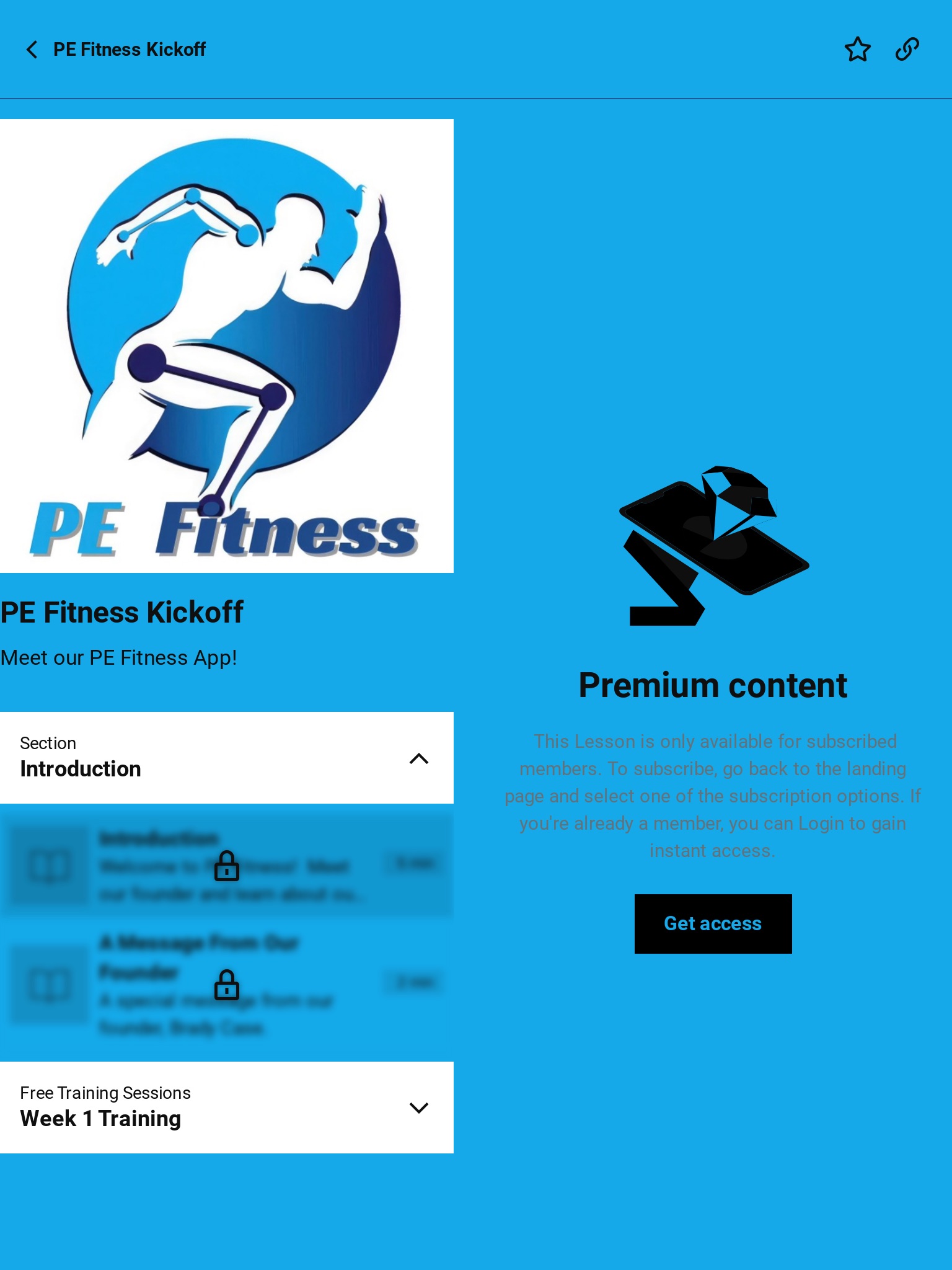 PE Fitness screenshot 2