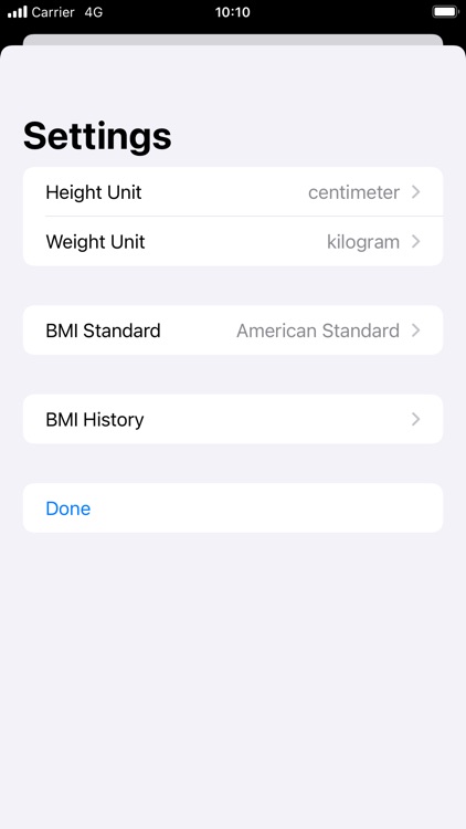 Lite BMI Calculator