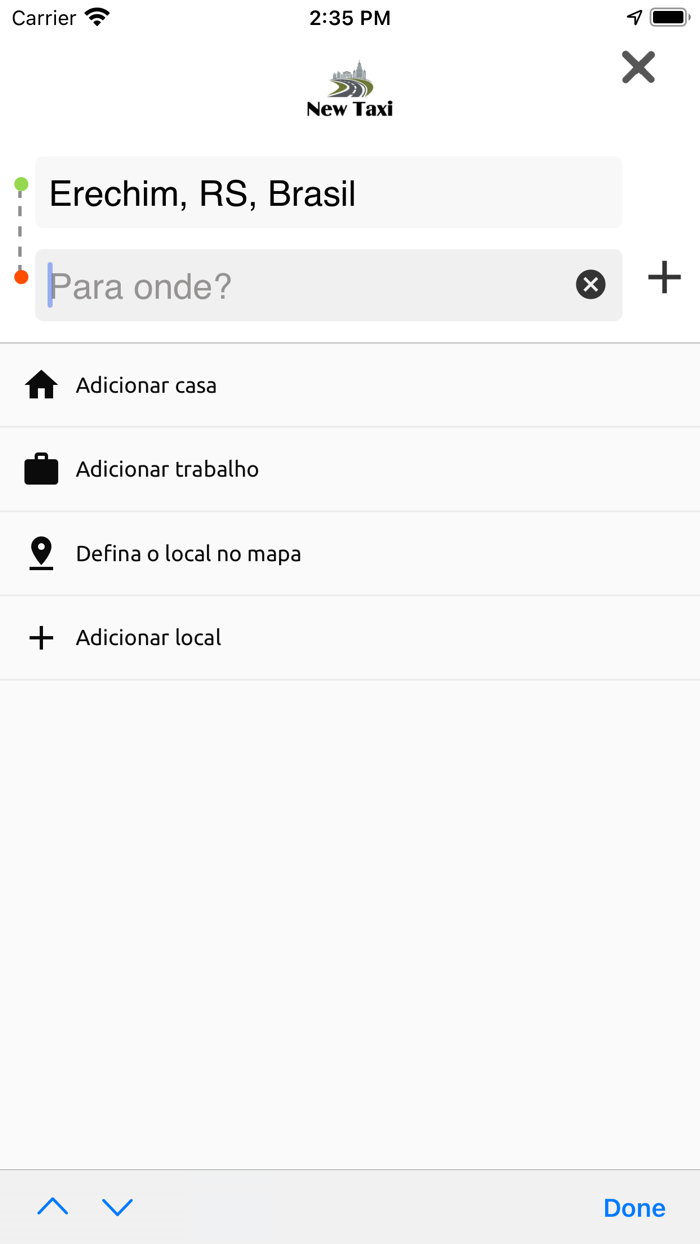 New Taxi - Passageiro