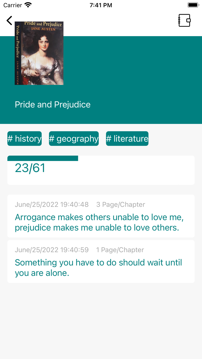 Excerpt - Reading Statistic