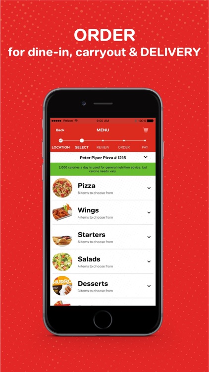 Peter piper store pizza delivery