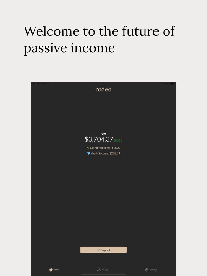 Rodeo Earn Passive Income