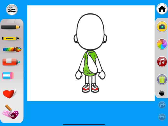 Glitter Toca Outfits Coloring