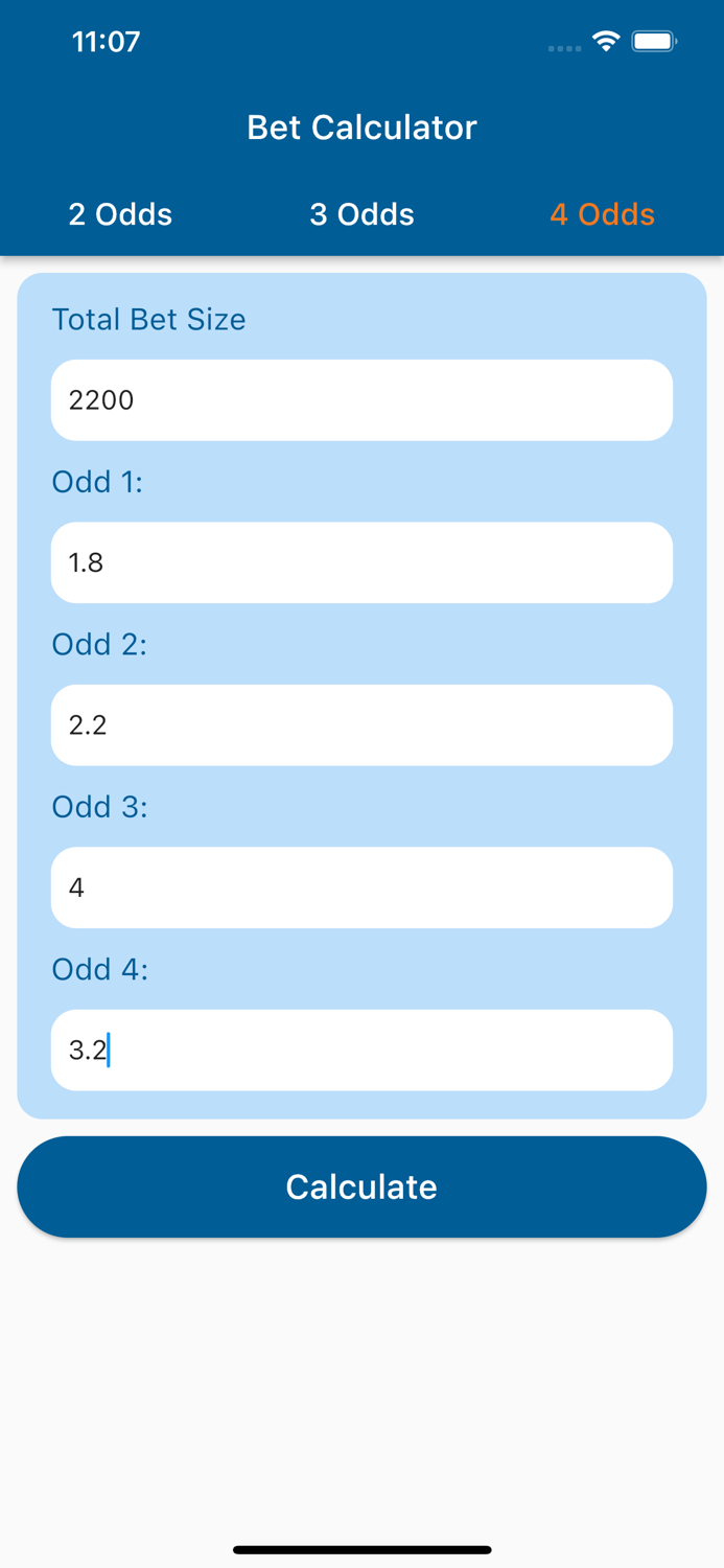 Betting Calculator - HT/FT