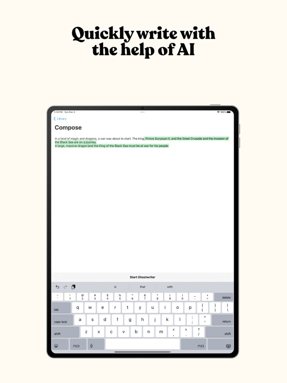 Ghostwriter: AI powered typing screenshot 2