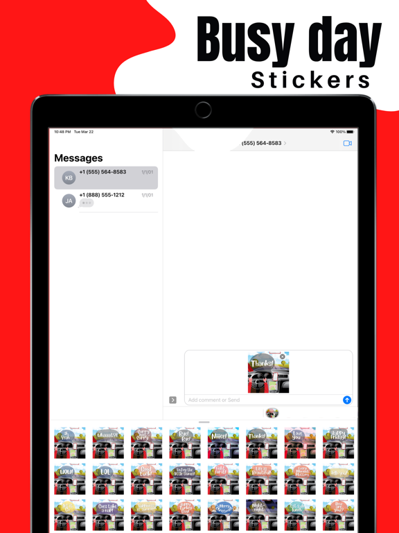 Busy day stickers screenshot 2