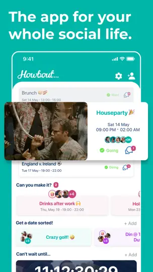 Captura de pantalla de Howbout: Social Event Planner en iPhone 1