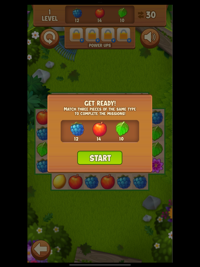 Garden tiles Match 3 puzzle