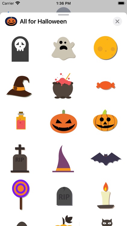 Halloween stuff stickers emoji