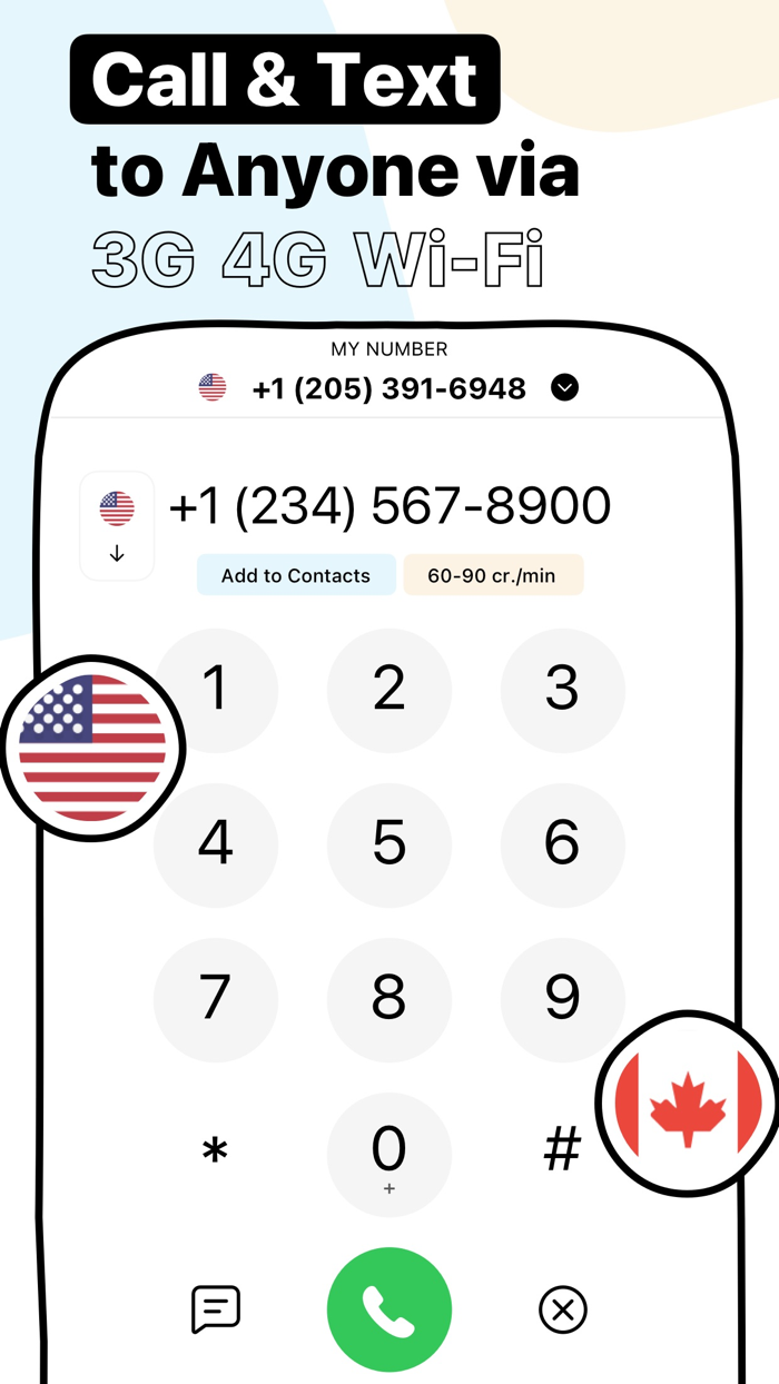 Text ON Call Now Second Phone