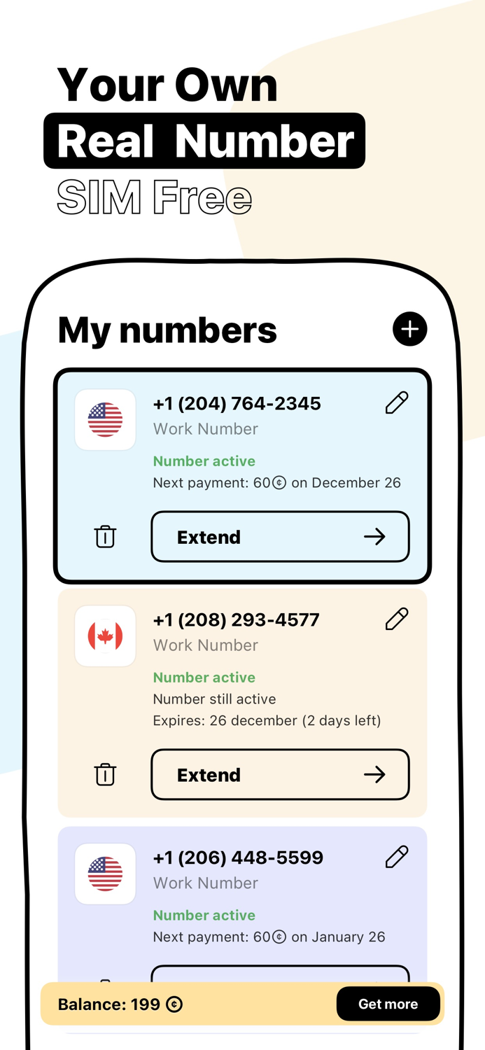 Text ON Call Now Second Phone