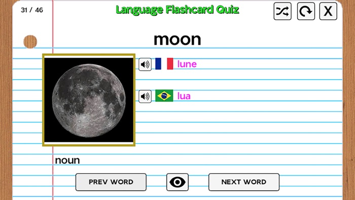 Language Flashcard Quiz
