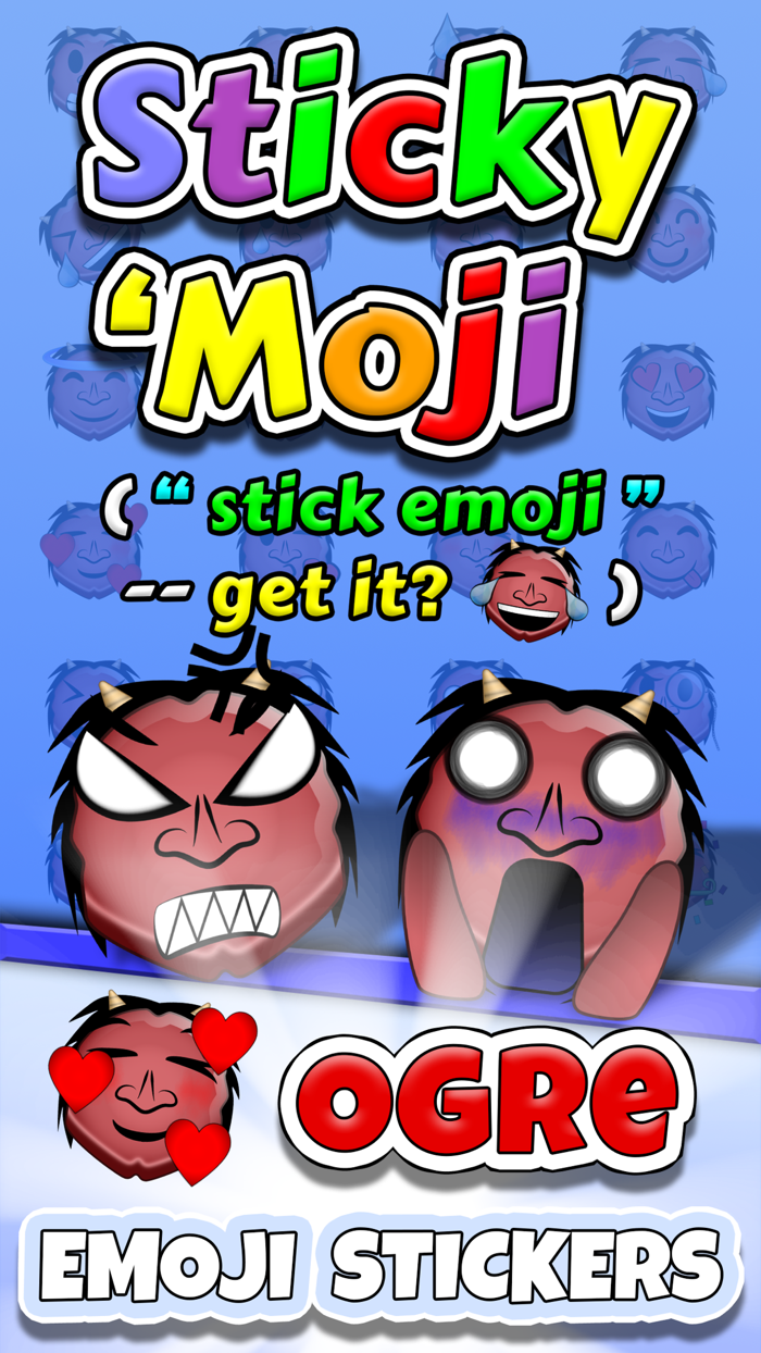 Sticky Moji Ogre Stickers