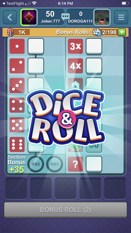 Dice-n-Roll online Yatzy