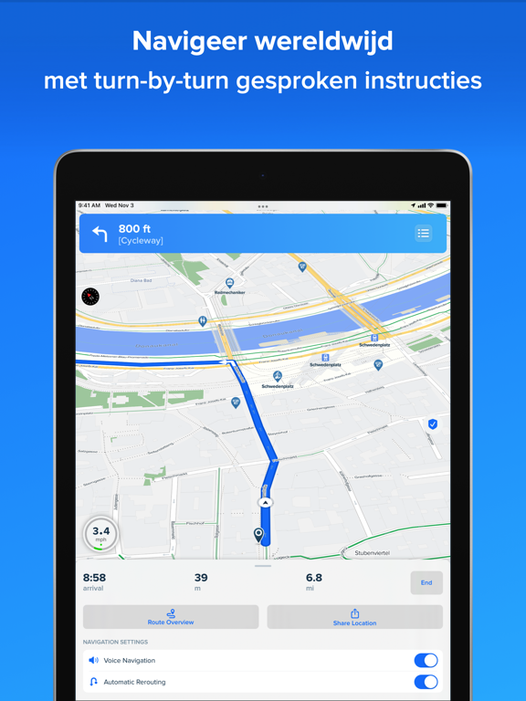 Bikemap - Fietskaart & GPS iPad app afbeelding 2