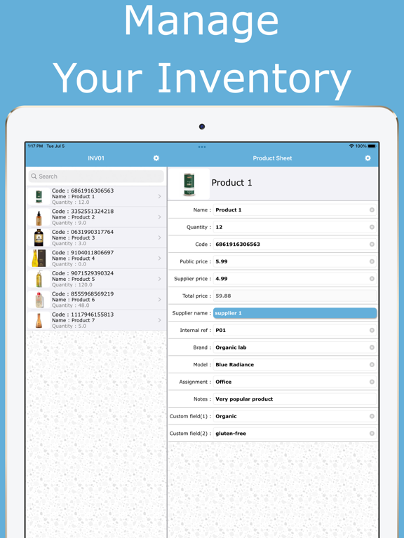 Inventory with barcode screenshot 2