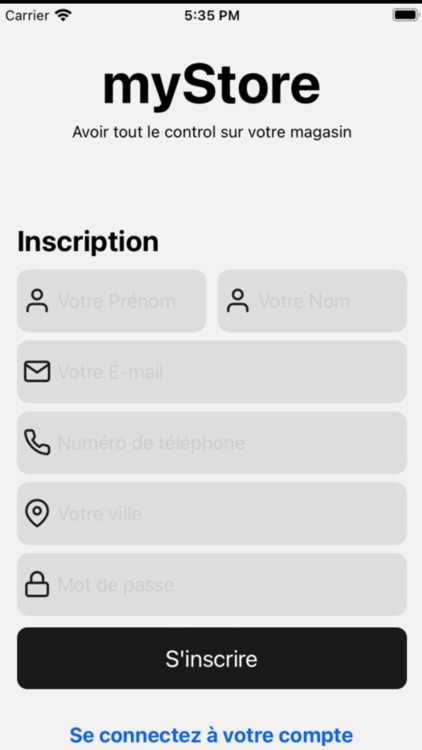 myStore - Gestion de stock