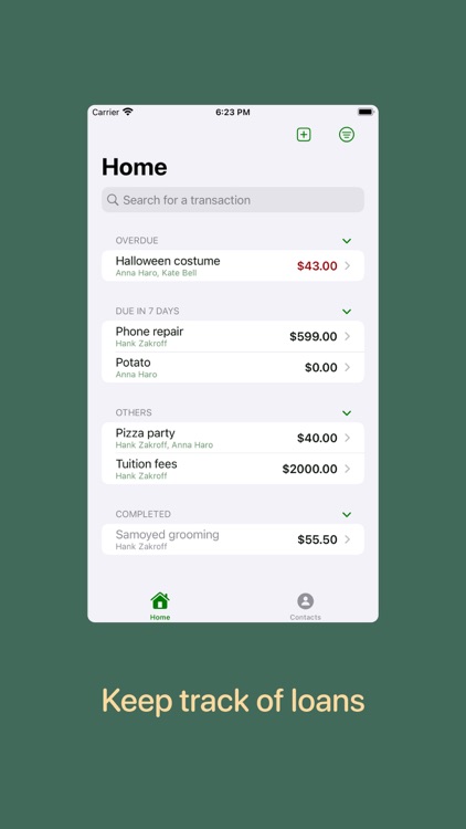 Money Rush - Loan Tracker