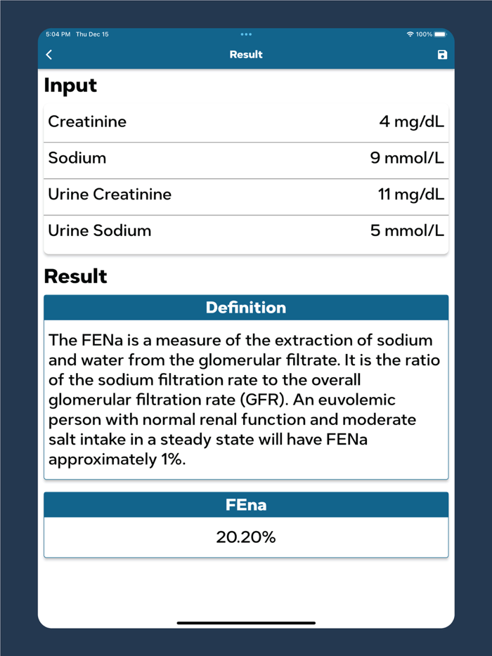 FENa Calculator - Sodium Frac