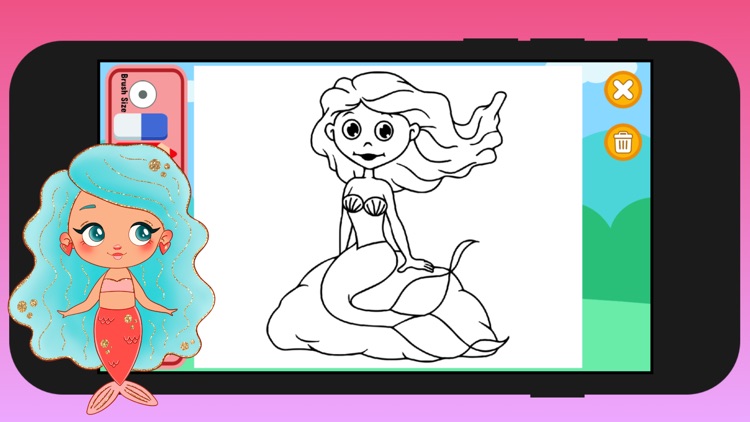 Coloring Mermaid and Princess screenshot-3