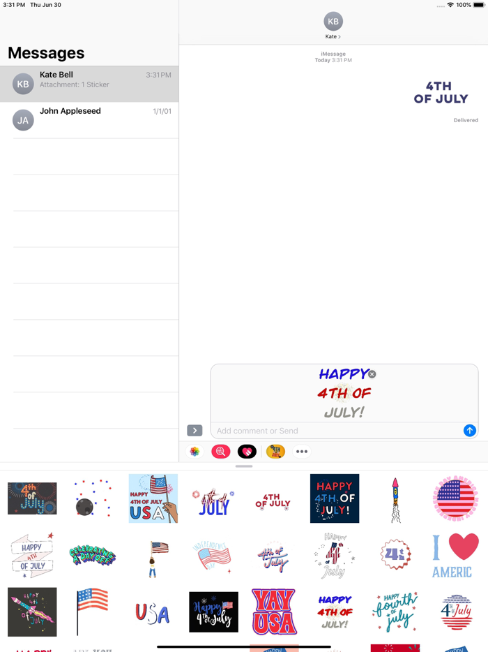 Animated 4th Of July Stickers