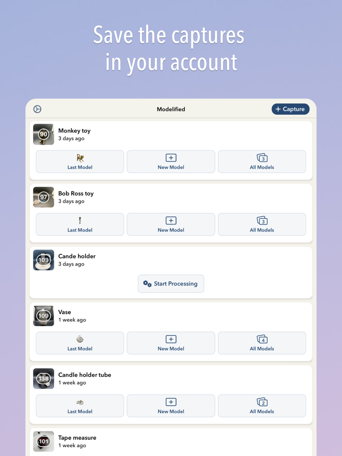 Modelified — 3D Capture