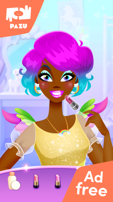 Makeup girls unicorn dress up screenshot 2