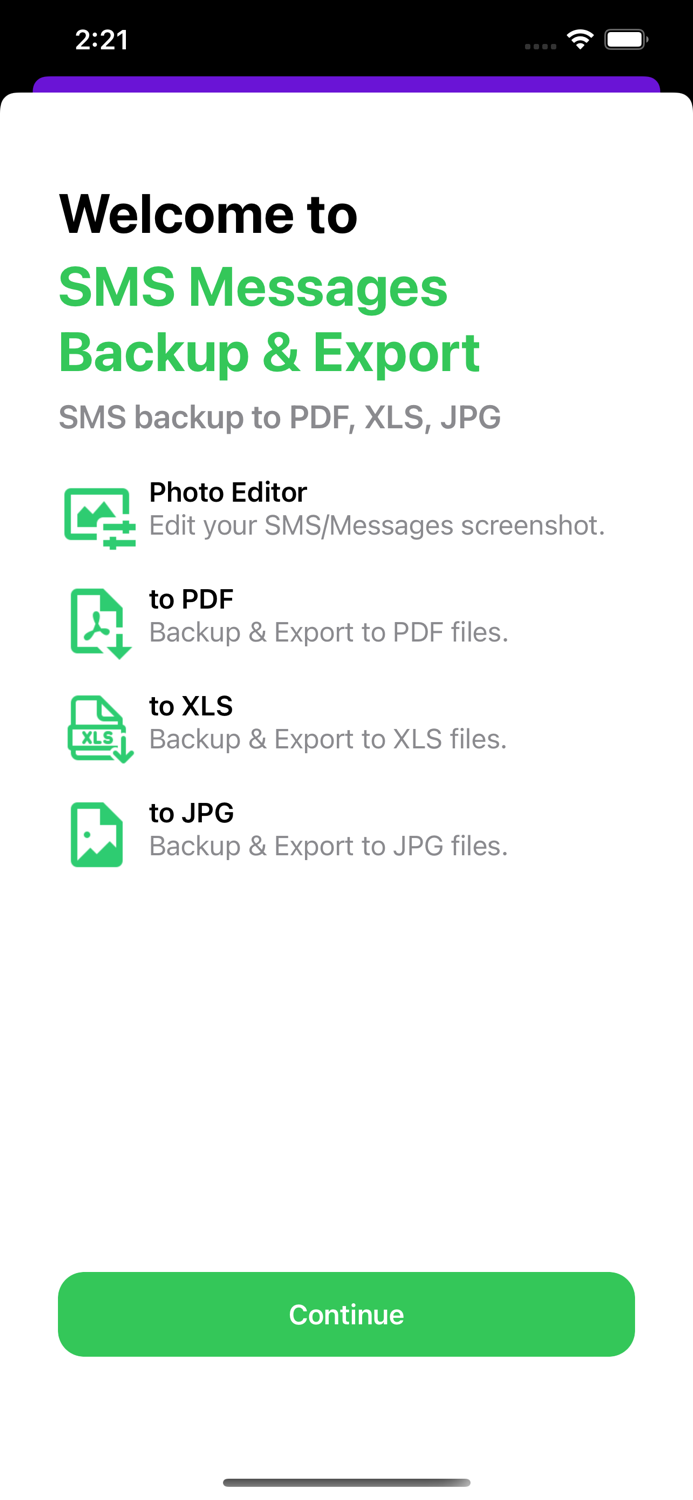 SMS Messages Backup  Export