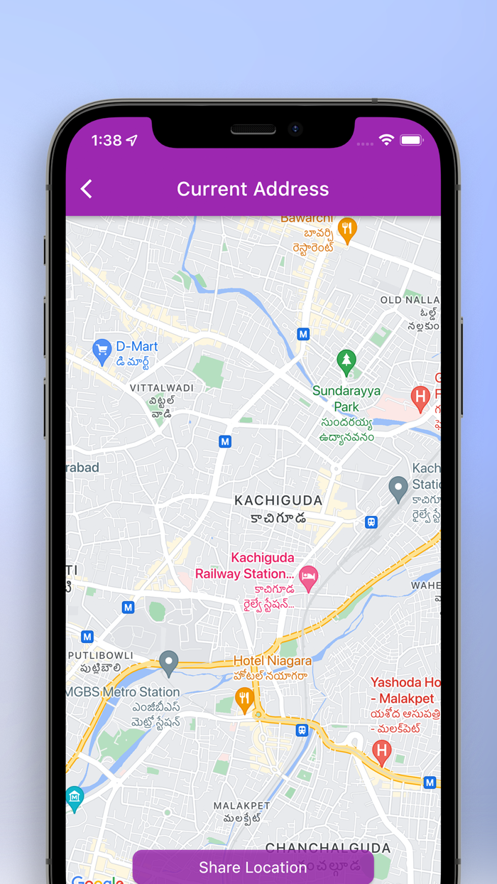 Location Map - Area Calculator