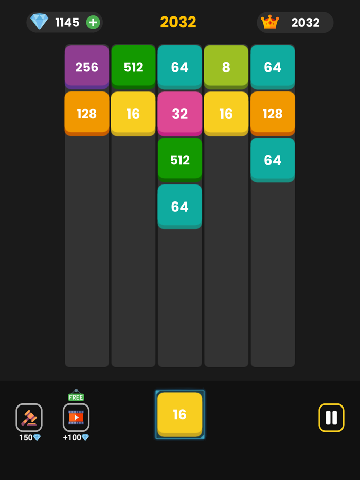 2048 Endless X2 Blocks Puzzle