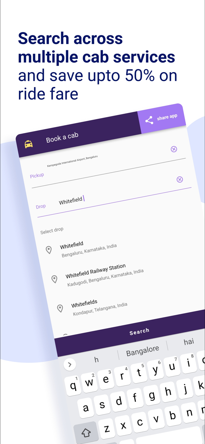 Cab Compare - Uber Ola  more