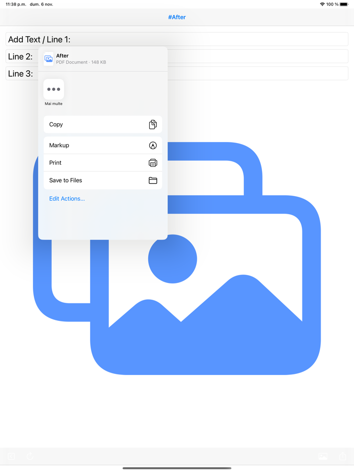 Before  After Save or Print