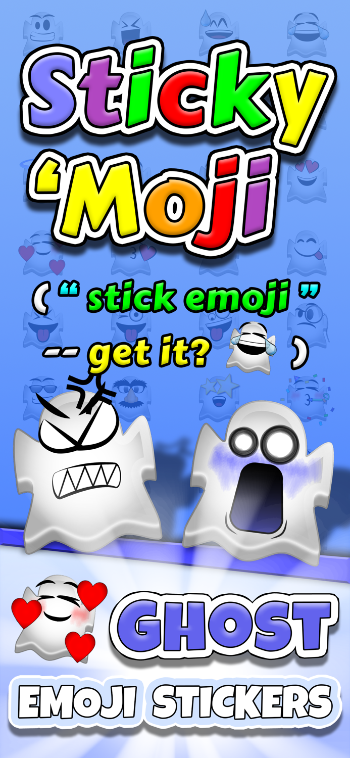 Sticky Moji Ghost Stickers