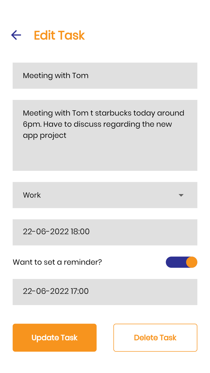 Task Manager - Schedule Plan