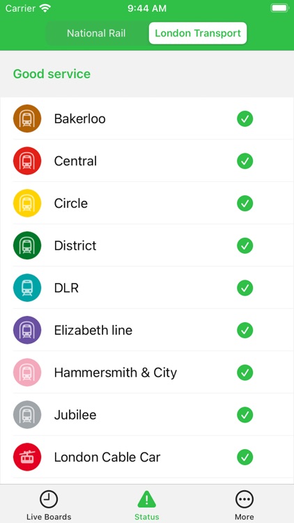 Live Boards - Tube Rail & Bus