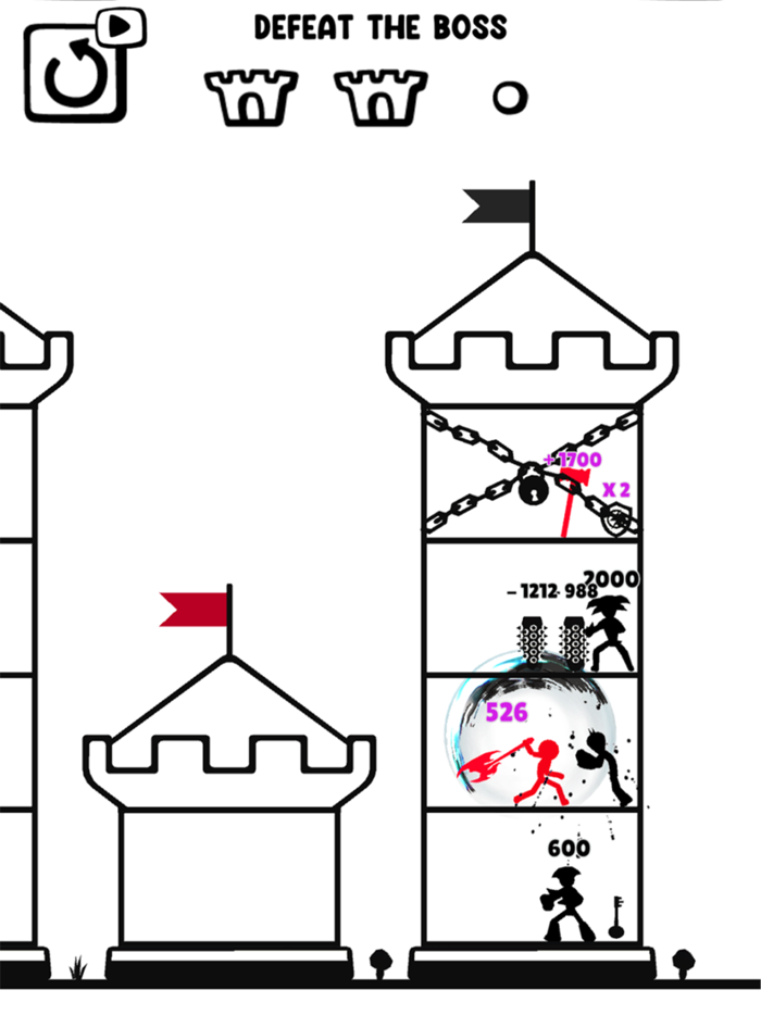 Stickman Tower - Beasts Fight