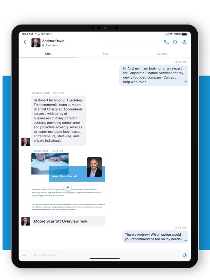 Moore Scarrott Client Portal