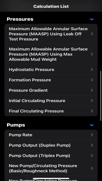 Petroleum Field Calculator screenshot 3