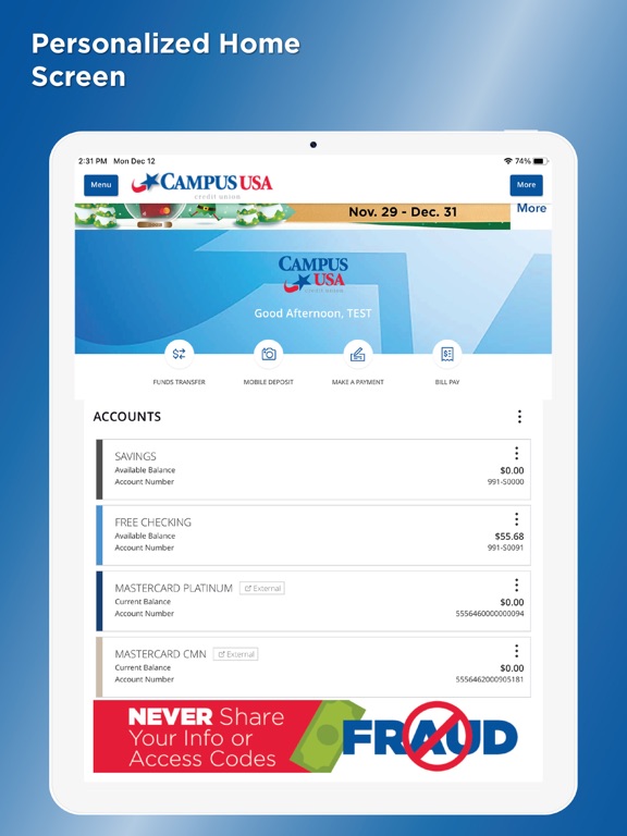 CAMPUS USA Credit Union screenshot 2