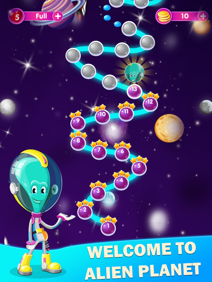 Alien Planet Match 3 Puzzle