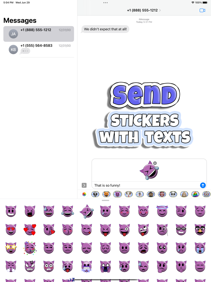 Sticky Moji Devil Stickers