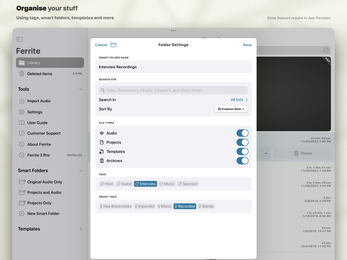 Ferrite Recording Studio App voor iPhone, iPad en iPod touch AppWereld