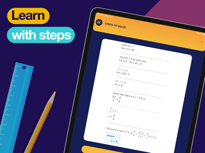 Homework Solver App - Math