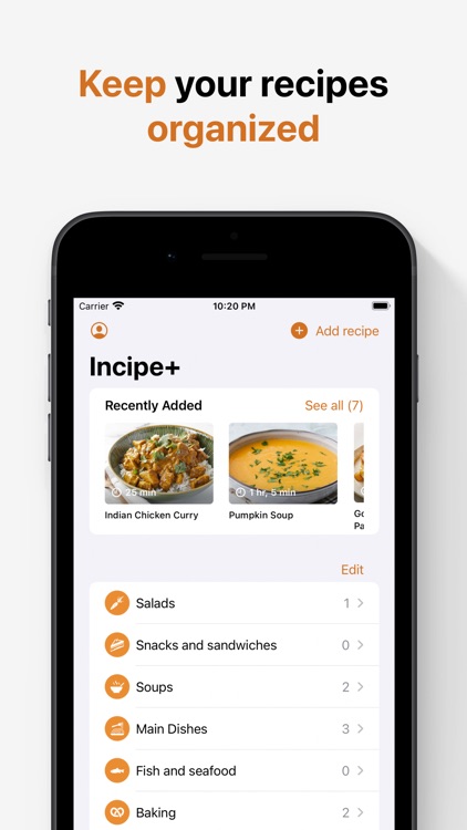 Incipe: your personal cookbook
