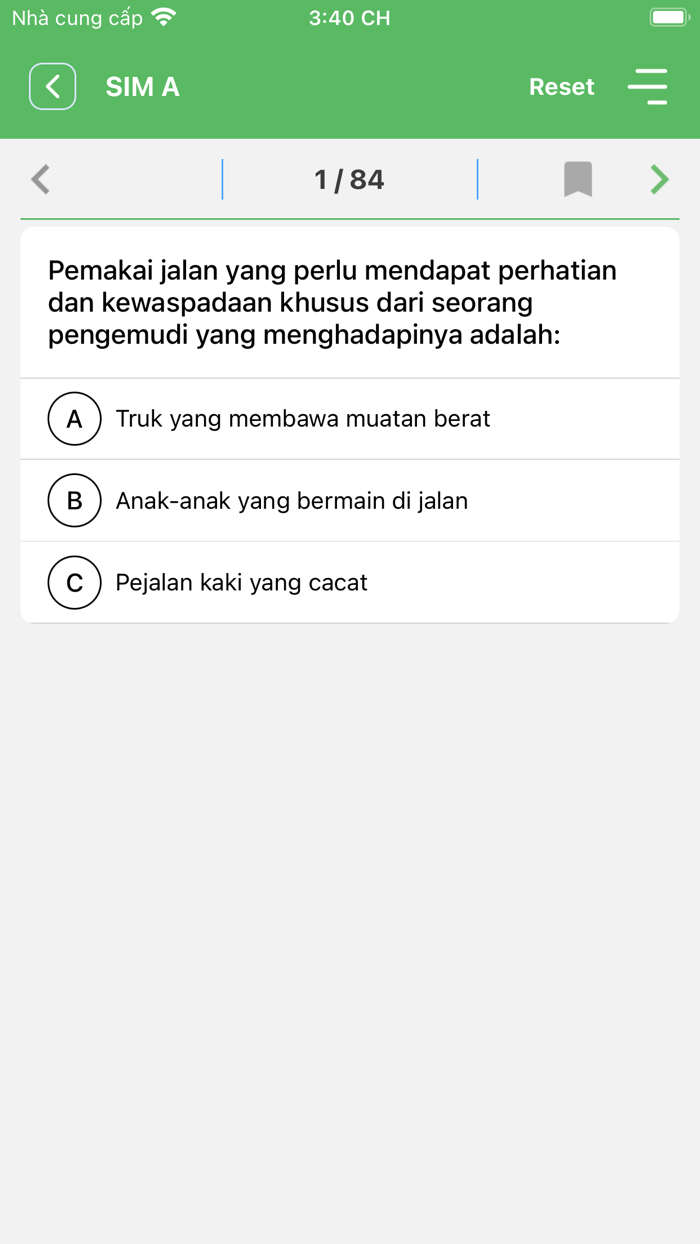 Soal Ujian teori SIM