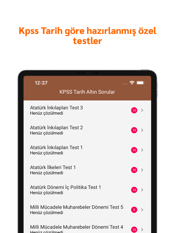 KPSS Tarih Altın Sorular screenshot 5
