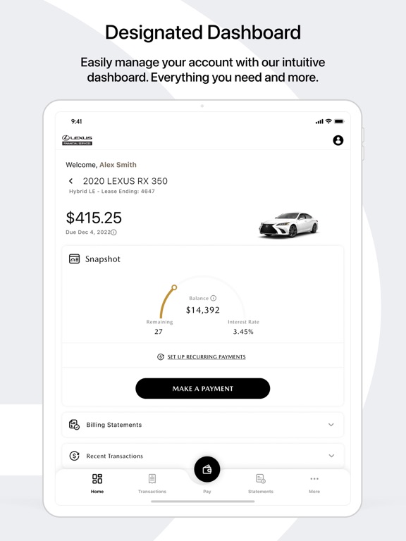 Lexus Financial Services screenshot 2