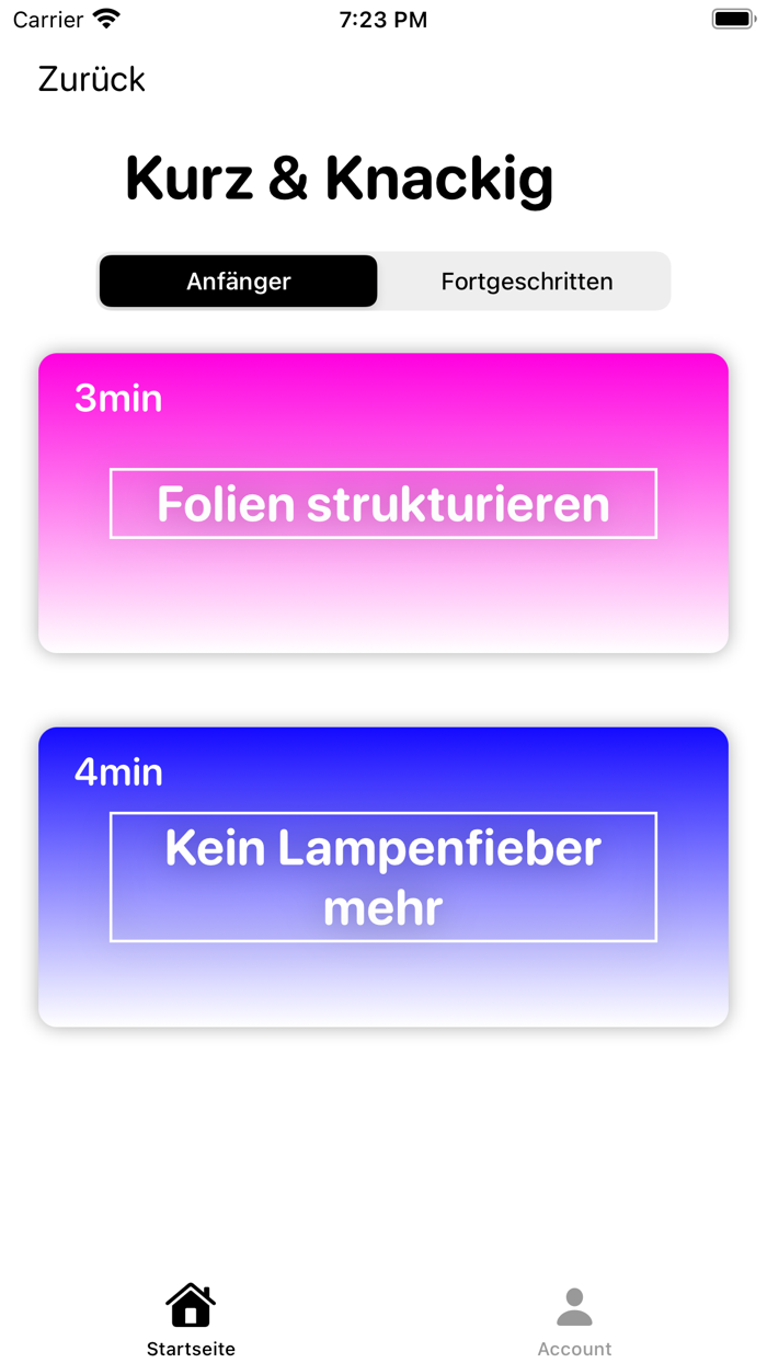Brap App - Schul Vorträge