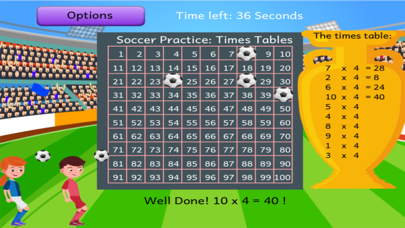 Soccer Times Tables Lite screenshot 3