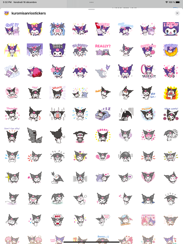 Kuromi Sanrio Stickers